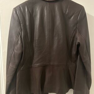 Context Brown Leather Jacket Size Medium